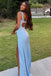 Sexy Blue Mermaid Side Slit Sweetheart Maxi Long Party Prom Dresses,Evening Dress,13269