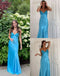 Sexy Blue Mermaid Spaghetti Straps Long Party Prom Dresses To Impress,Evening Dress,13514