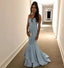 Sexy Blue Mermaid Sweetheart Strapless Maxi Long Party Prom Dresses,13114