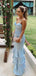 Sexy Blue Sheath Spaghetti Straps Maxi Long Party Prom Dresses Online,13109