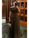 Sexy Brown One Shoulder Mermaid Long Party Prom Dresses To Impress,Evening Dress,13578