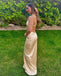 Sexy Champagne Mermaid One Shoulder Maxi Long Party Prom Dresses, Evening Dress,13241