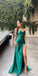 Sexy Green Mermaid Sweetheart Side Slit Long Party Prom Dresses, Evening Dress,13151