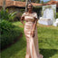 Simple Rose Gold Mermaid Maxi Long Bridesmaid Dresses For Wedding Party,WG1597