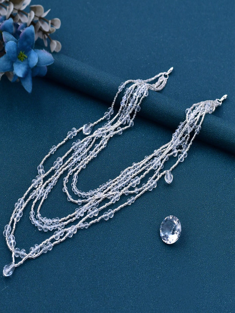 Sparkly Crystal Shoulder Chain with Detachable Layered Tassels, SG04