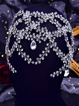 Sparkly Luxury Rhinestone Cross Headwear with Forehead Hair Accessories for Women, HP471