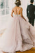 A line Scoop Neckline Organza Wedding Dresses,  2017 Long Custom Wedding Gowns, Affordable Bridal Dresses, 17115