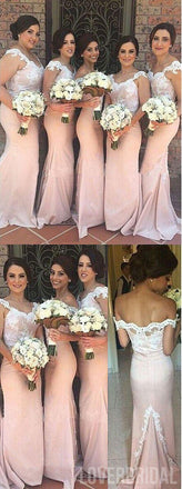 Charming Off Shoulder Lace Mermaid On Sale Sexy Long Wedding Guest Dresses, WG24