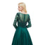 Emerald Green Long Sleeves Heavily Beaded Evening Prom Dresses, Evening Party Prom Dresses, 12051