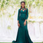 Emerald Green Mermaid Long Sleeves Cheap Bridesmaid Dresses,WG1210