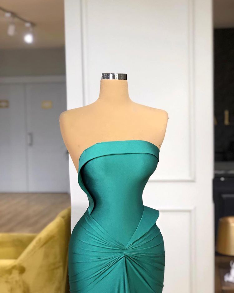 Green Mermaid Sweetheart Cheap Long Prom Dresses,Evening Party Dresses,12710