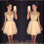 Heavily beaded See through Sexy homecoming prom dresses, Sweet 16 dresses, Cocktail dresses, CM0011
