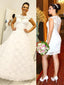 Lace See Through Detachable Skirt A-line Cheap Wedding Dresses Online, WD412