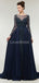 Long Sleeves Heavily Beaded Cheap Long Evening Prom Dresses, Evening Party Prom Dresses, 12004