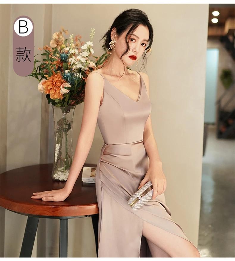 Mismatched Champagne Sexy Mermaid Sleeveless Long Bridesmaid Dresses Gown Online,WG910