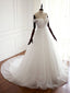 Off Shoulder A Line Lace Wedding Bridal Dresses, Custom Made Wedding Dresses, Affordable Wedding Bridal Gowns, WD231