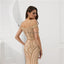 Off Shoulder Gold Beaded Mermaid Evening Prom Dresses, Evening Party Prom Dresses, 12091