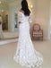 Off Shoulder Lace Short Sleeves Cheap Wedding Dresses Online, Cheap Bridal Dresses, WD549