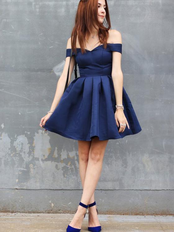 Off Shoulder Simple Cheap Short Homecoming Dresses Online, CM629