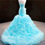 Sexy Blue Mermaid Sleeveless Sweetheart Long Prom Dresses Online,12483