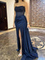 Sexy Blue Mermaid Sweetheart High Slit Maxi Long Prom Dresses,13070