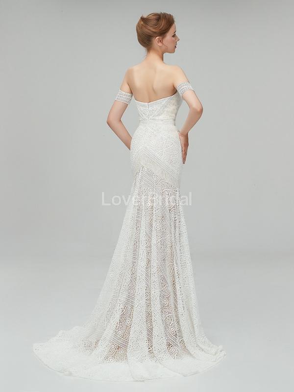 Sexy Lace Mermaid Cheap Wedding Dresses Online, Unique Bridal Dresses, WD556