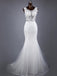 Sexy Open Back See Through Lace Mermaid Wedding Bridal Dresses, Custom Made Wedding Dresses, Affordable Wedding Bridal Gowns, WD250