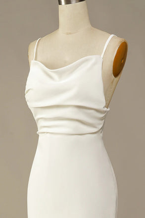 Simple Mermaid Spaghetti Straps Backless Cheap Long Prom Dresses,12771