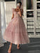 Simple Pink A-line Straps Cheap Long Prom Dresses Online,Dance Dresses,12387