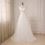 Simple Scoop Lace Wedding Dresses Online, Cheap Bridal Dresses, WD507