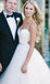 Simple Sweetheart Spaghetti Straps Cheap Custom Long Wedding Bridal Dresses, WD288