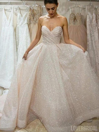 Sparkly Sexy Backless Sweetheart Long Evening Prom Dresses, Evening Party Prom Dresses, 12313