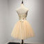 Strapless Beaded Homecoming Prom Dresses, Affordable Short Party Corset Back Prom Dresses, Perfect Homecoming Dresses, CM211
