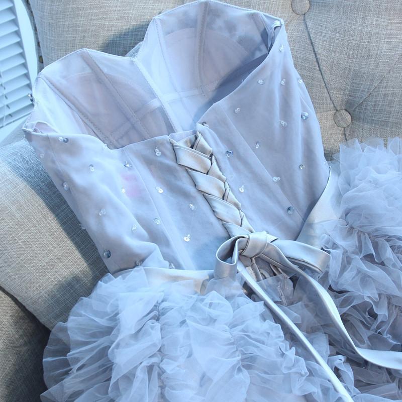 Sweetheart Grey Tutu Skirt Short Homecoming Dresses Online, CM686