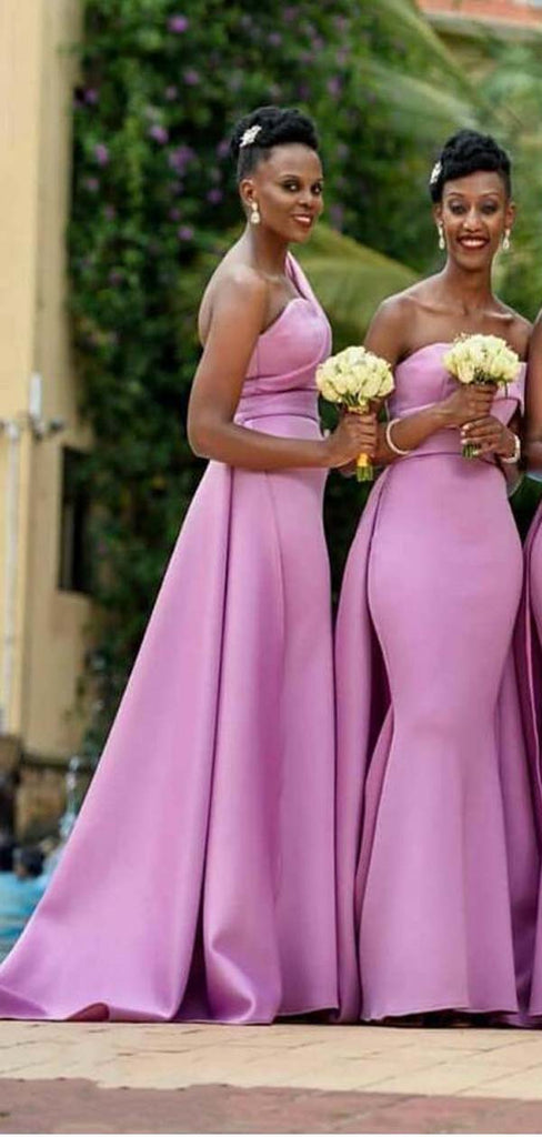 Unique Lilac Sleeveless Cheap Long Bridesmaid Dresses Gown Online, WG860